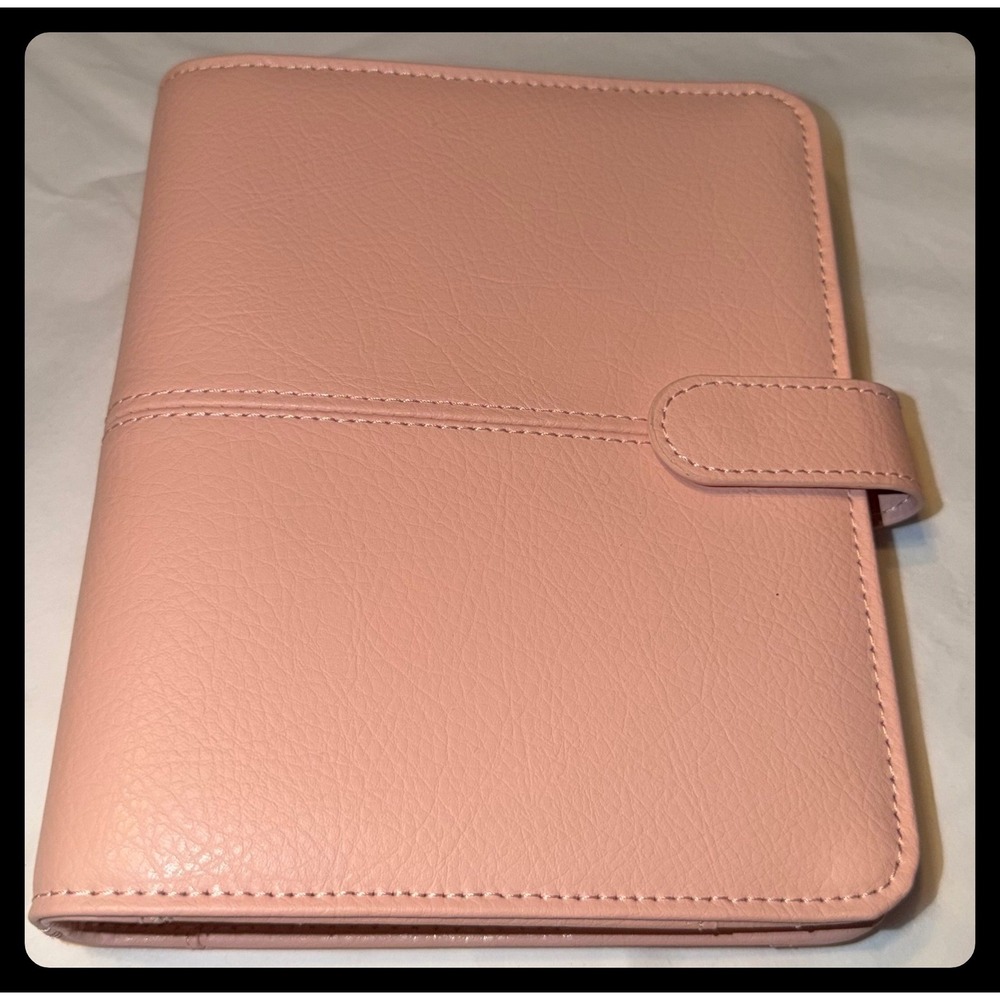 Franklin Covey Anna 6 Ring Snap Binder Organizer Pink Compact Size Planner